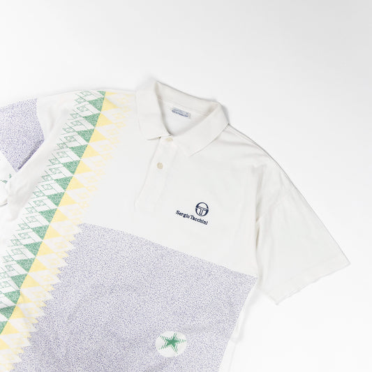 Polo vintage da Tennis con stampa - L