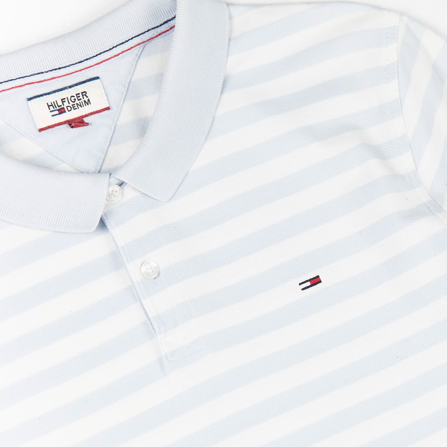 Polo vintage Tommy Hilfiger con righe orizzontali e logo ricamato sul petto