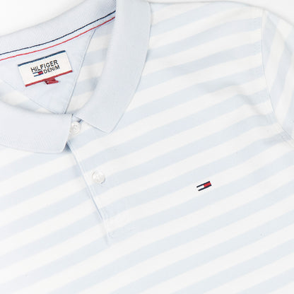 Polo vintage Tommy Hilfiger con righe orizzontali e logo ricamato sul petto