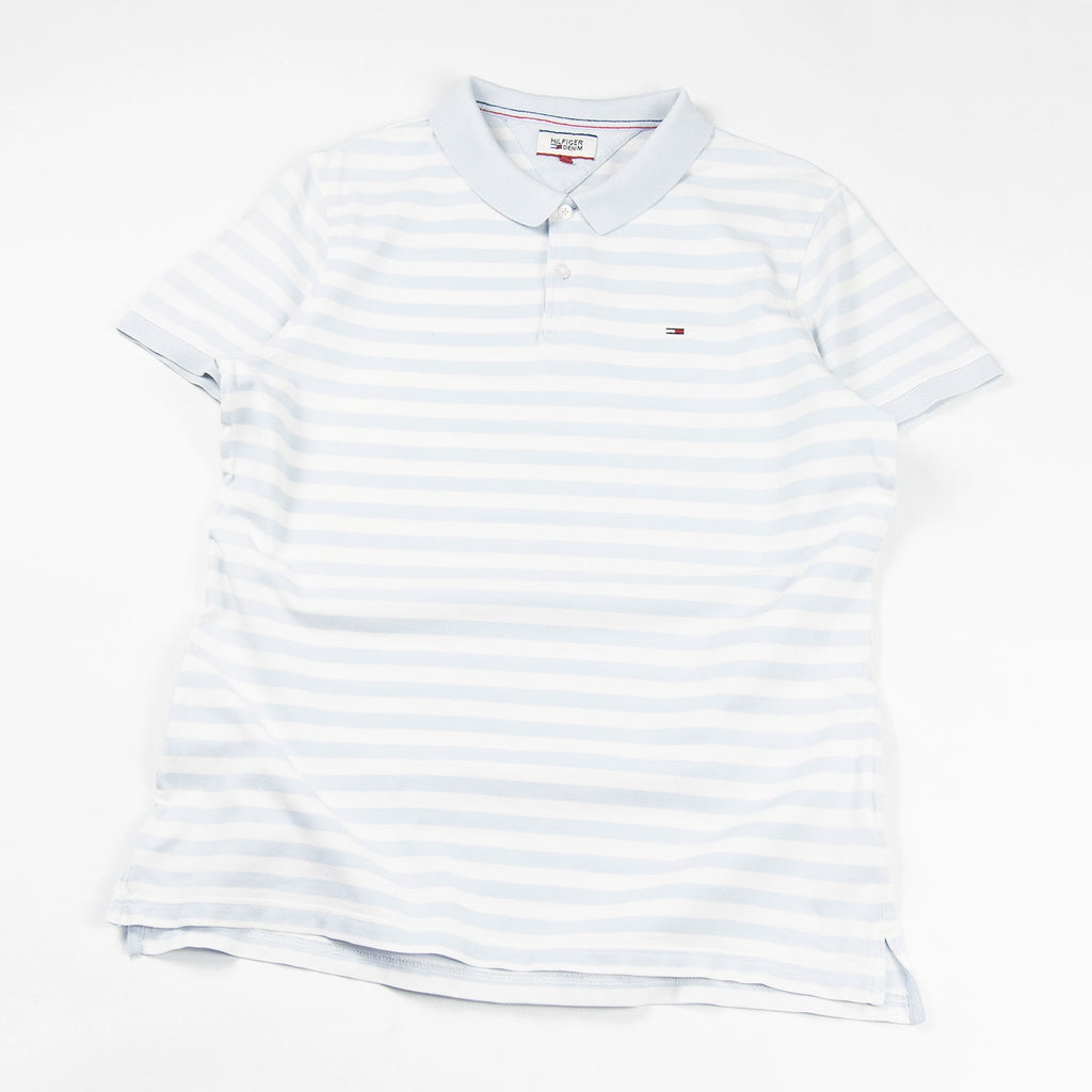 Polo vintage Tommy Hilfiger con righe orizzontali e logo ricamato sul petto