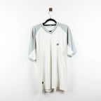 T-shirt sportiva con maniche a contrasto - L