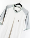 T-shirt Adidas sportiva con maniche a contrasto - L