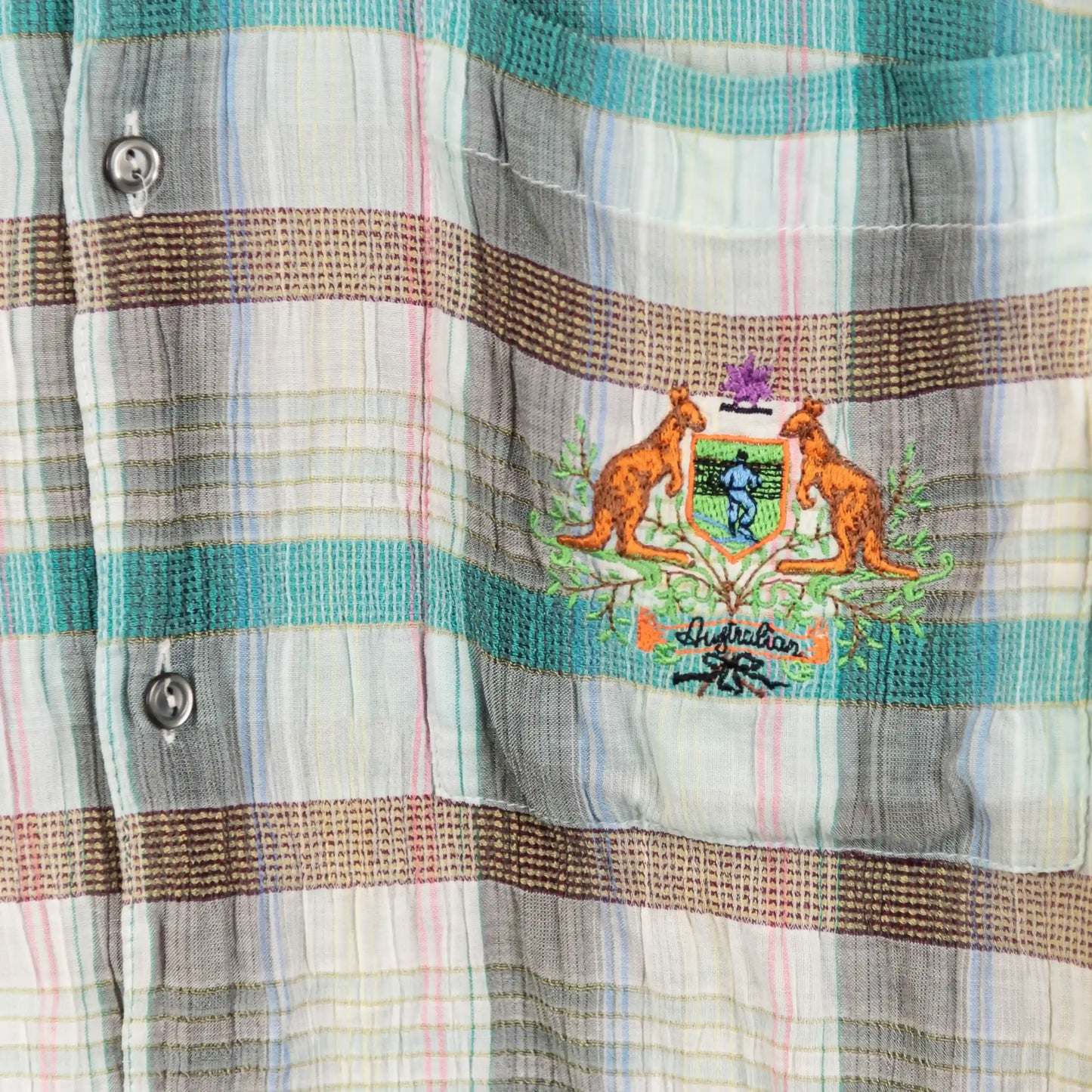 Camicia a quadri e collo a contrasto - L